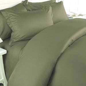 Elegance Linen 1500 Thread Count Queen Size Egyptian Quality 3pcs Duvet Cover, Solid Green