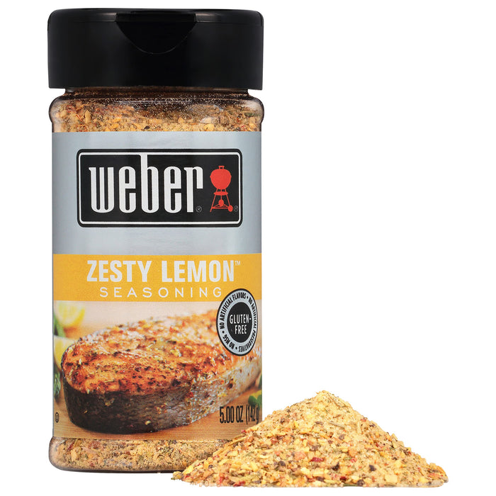 Weber Zesty Lemon Seasoning, 5 Ounce Shaker (Pack of 6)