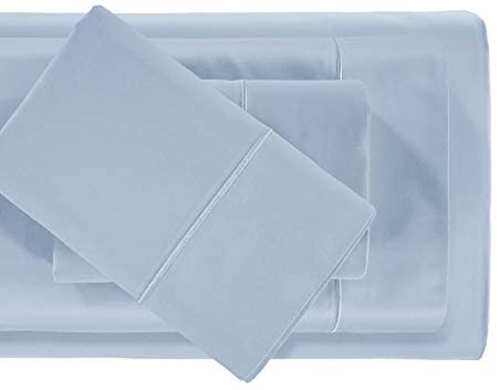 ISABELLA CROMWELL Egyptian Cotton Blend 4-Piece Sheet Set 1000 Thread Count Solid 16" Deep Pockets (fits Upto 18" mattresses) Sateen Weave Comfort Bedsheets Bedding Hotel Luxury- Queen