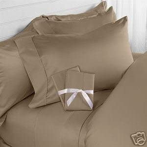Elegance Linen Wrinkle-Free- 1500 Thread Count Queen Size Egyptian Quality 3pcs Duvet Cover, Taupe