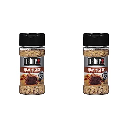 Weber Steak 'N Chop Seasoning, 3 Ounce Shaker (Pack of 2)