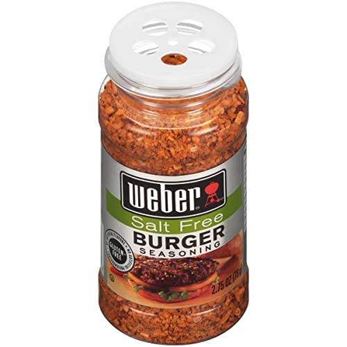 Weber Salt Free Burger Seasoning, 2.75 Ounce Shaker