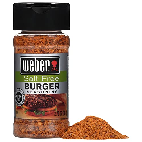 Weber Salt Free Burger Seasoning, 2.75 Ounce Shaker