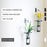 Danya B. QB102-2 Modern Home Décor - Wall Mount Hanging Glass Cylinder Vase Set with Metal Cradle and Hook