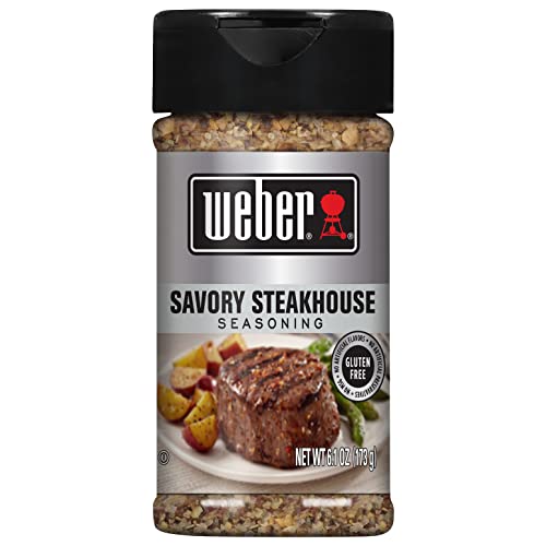 Weber Savory Steakhouse Seasoning, 6.1 Ounce Shaker