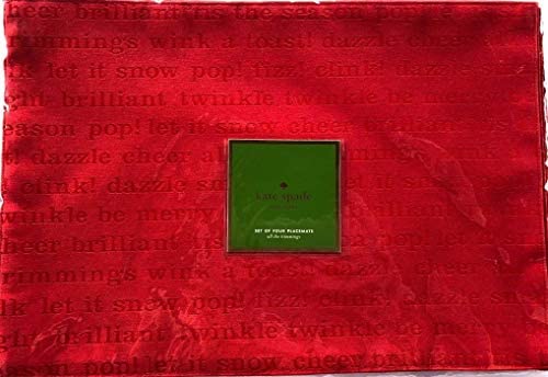 Kate Spade All the Trimmings Cranberry Red Placemat set 4 pc