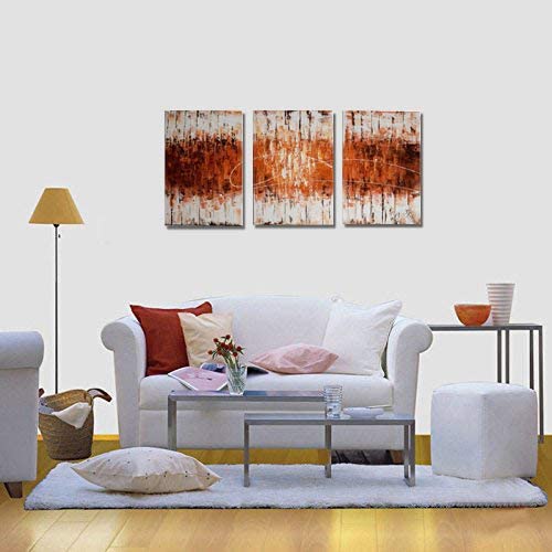 Abstract Handmade Oil Painting on Canvas Seascape Contemporary Art Wall Paintings for Home Office Decor (12x16inchx3pcs