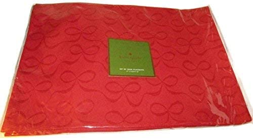 Kate Spade "All Wrapped Up" Red Placemats Set/4