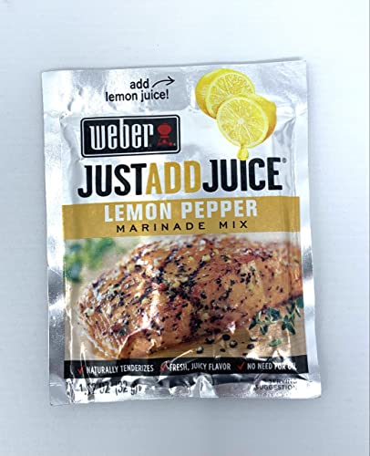Weber Variety 5-Pack Just Add Juice Marinade Mix: Citrus Herb, Garlic & Herb, Carne Asada, Lemon Pepper, Caribbean Jerk