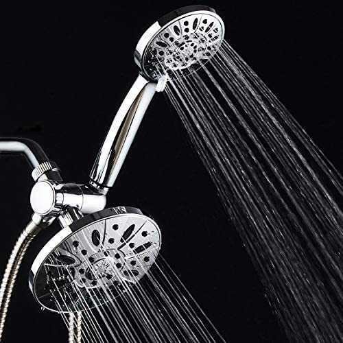 AquaDance Premium High Pressure 3-Way Rainfall Combo Combines The Best of Both Worlds-Enjoy Luxurious Rain Showerhead and 6-Setting Hand Held Shower Separately or Together, Chrome