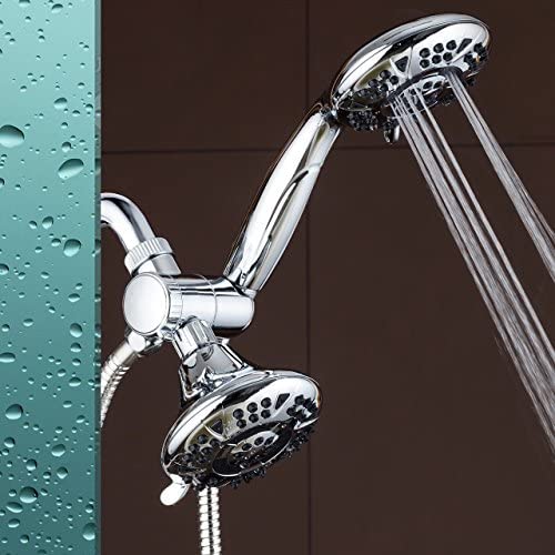AquaDance High Pressure 3-way Twin Shower Combo Lets You Enjoy Two 4.15" 6-Setting Showers Separately or Together! Officially Independently Tested to Meet Strict US Quality & Performance Standards!