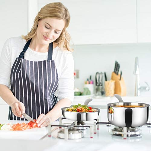 Duxtop Whole-Clad Tri-Ply Stainless Steel Induction Cookware Set, 9PC Kitchen Pots and Pans Set