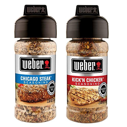 Weber Seasoning Variety 2 Flavor Pack 2.5 Ounce (Chicago Steak and Kick'n Chicken)