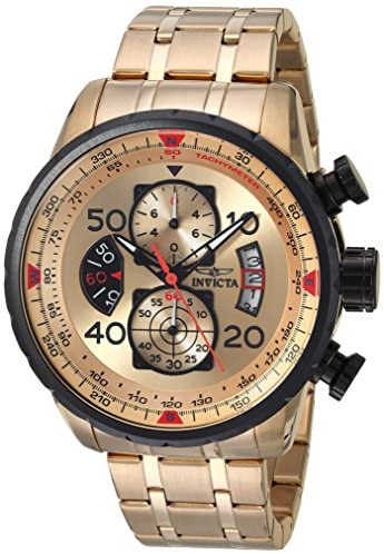 Invicta Men's 17205 AVIATOR 18k Gold Ion-Plated Watch