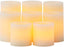 Candle Impressions Set of 8 Patented Faux Wick Cream Wax Battery Operated Flameless Pillar Candles with Auto Timer Option - Assorted Sizes