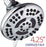 AquaDance High-Pressure 6-setting 4.15-inch Shower Head for the Ultimate Shower Spa Experience! / Officially Independently Tested to Meet Strict US Quality & Performance Standards