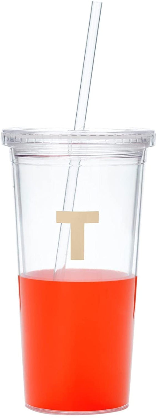 kate spade new york Dipped Tumbler with Straw, Red