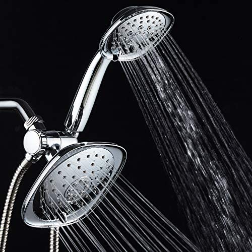 AquaDance, Chrome Luxury Square High-Pressure Giant 7.3" Rain Shower Head/Handheld Spa Combo. Extra-Long 72" Stainless Steel Hose, 3-way Flow Diverter, Finish. Best Quality from Top American