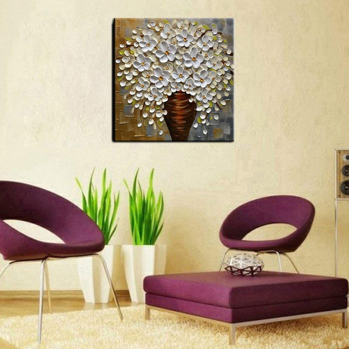 baccow 30 * 30" Red Metallic 3D Wall Art Oil Painting Handmade Abstract Wall Art Painting Picture Decoration