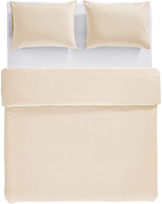AmazonBasics Organic Percale Duvet Comforter Cover Set, Twin / Twin XL