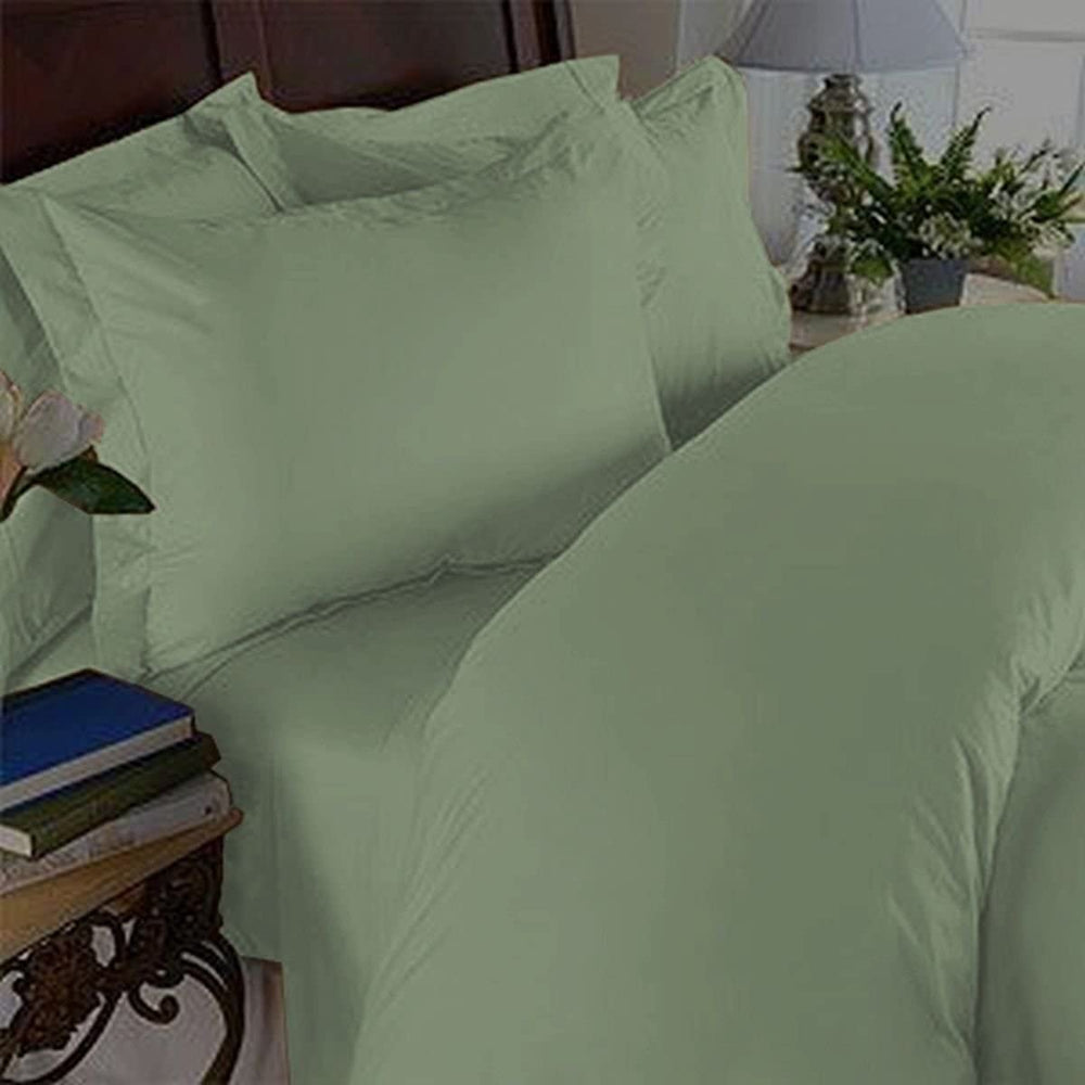 Elegant Comfort 3 Piece 1500 Thread Count Luxury Ultra Soft Egyptian Quality Coziest Duvet Cover Set, Full/Queen, Green