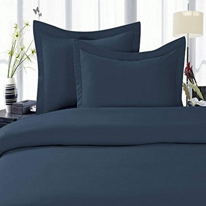Elegant Comfort 1500 Thread Count Egyptian Quality 3 Piece Wrinkle Free and Fade Resistant Luxurious Duvet Cover Set, Full/Queen, Navy Blue
