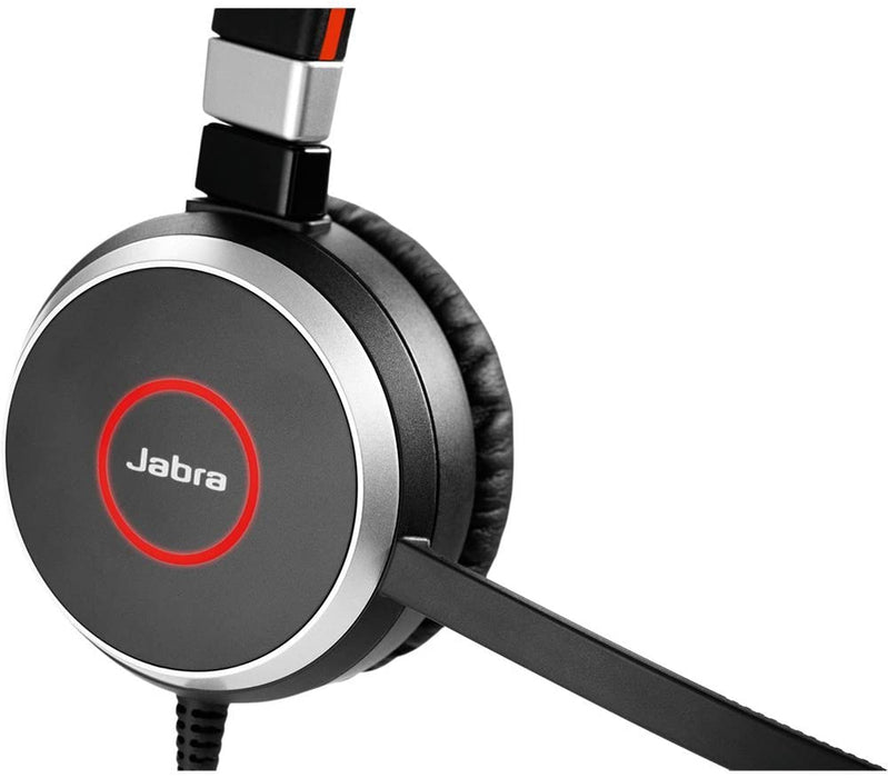 Jabra Evolve 75 UC Stereo Wireless Bluetooth Headset / Music Headphones Including Link 370 (U.S. Retail Packaging)