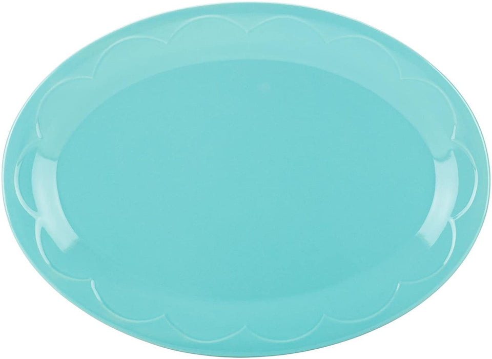 kate spade new york kitchen Turquoise Sculpted Scallop 14 Inch Serving Platter