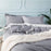 Bedsure 100% Washed Cotton Duvet Cover Queen Size Grey Comforter Cover Bedding Set 3 Pieces (1 Duvet Cover + 2 Pillow Shams)
