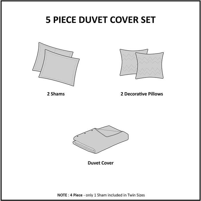 Intelligent Design ID12-418 Senna Duvet Cover Set, Twin/Twin XL