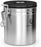 Coffee Gator Stainless Steel Container - Fresher Beans and Grounds for Longer - Canister with co2 Valve, Scoop and Travel Jar - Medium, Silver