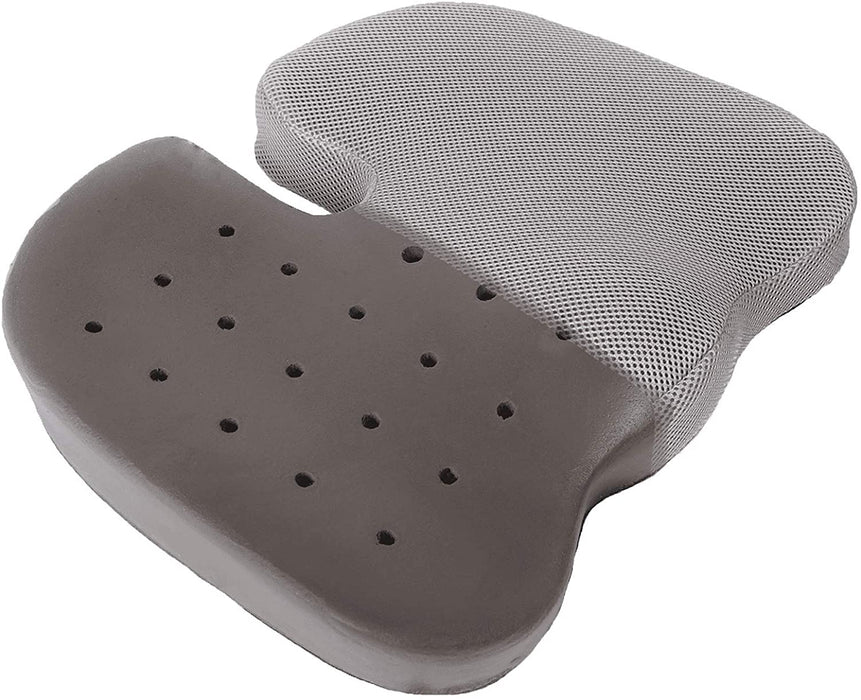 Coop Home Goods Coccyx Orthopedic Seat Cushion - Cooling Bamboo Charcoal Memory Foam for Tailbone Pain - Provides Lower Back Pain and Sciatica Relief - Perfect for Your Office Chair and Car Seat