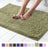 ITSOFT Non Slip Shaggy Chenille Bath Mat for Bathroom Rug Water Absorbent Carpet 21 x 34 Inches Charcoal Gray
