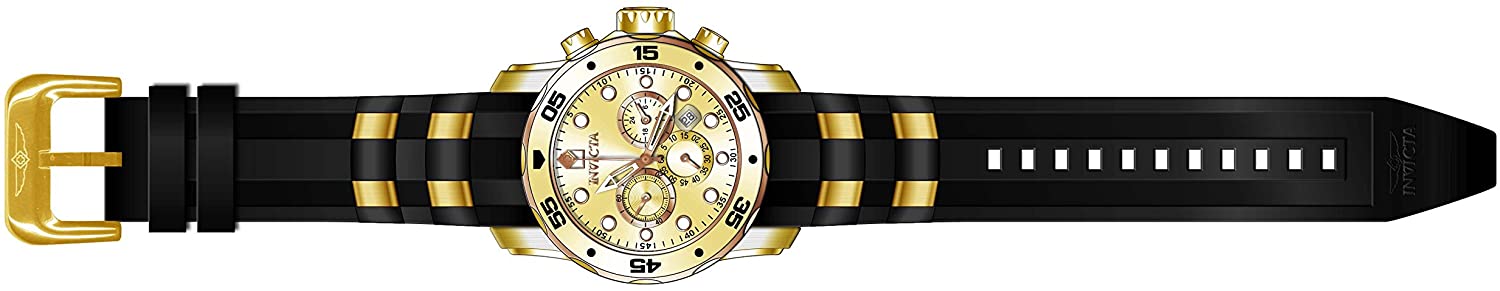 Invicta Men's 17884 Pro Diver 18k Gold Ion-Plated Stainless Steel Chronograph Watch