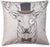HOME MATE Deer with Eyeglasses Throw Pillow Covers for Sofa Couch Bed, Cotton Linen 18 x 18,Decorative Pillow Cushion Cases, Home Decoration,Hidden Zipper Square Pillowcases