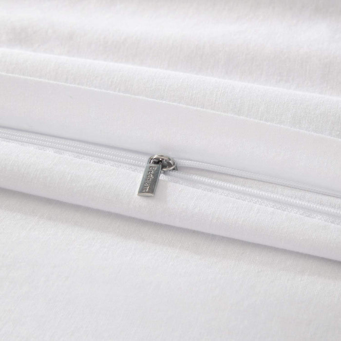 Bedsure 100% Washed Cotton Duvet Cover Queen Size Grey Comforter Cover Bedding Set 3 Pieces (1 Duvet Cover + 2 Pillow Shams)