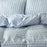 DuShow Gray Duvet Cover Set Queen Stripe Seersucker 3 Pieces Comforter Cover Set with Zipper Closure Soft Hotel Quality