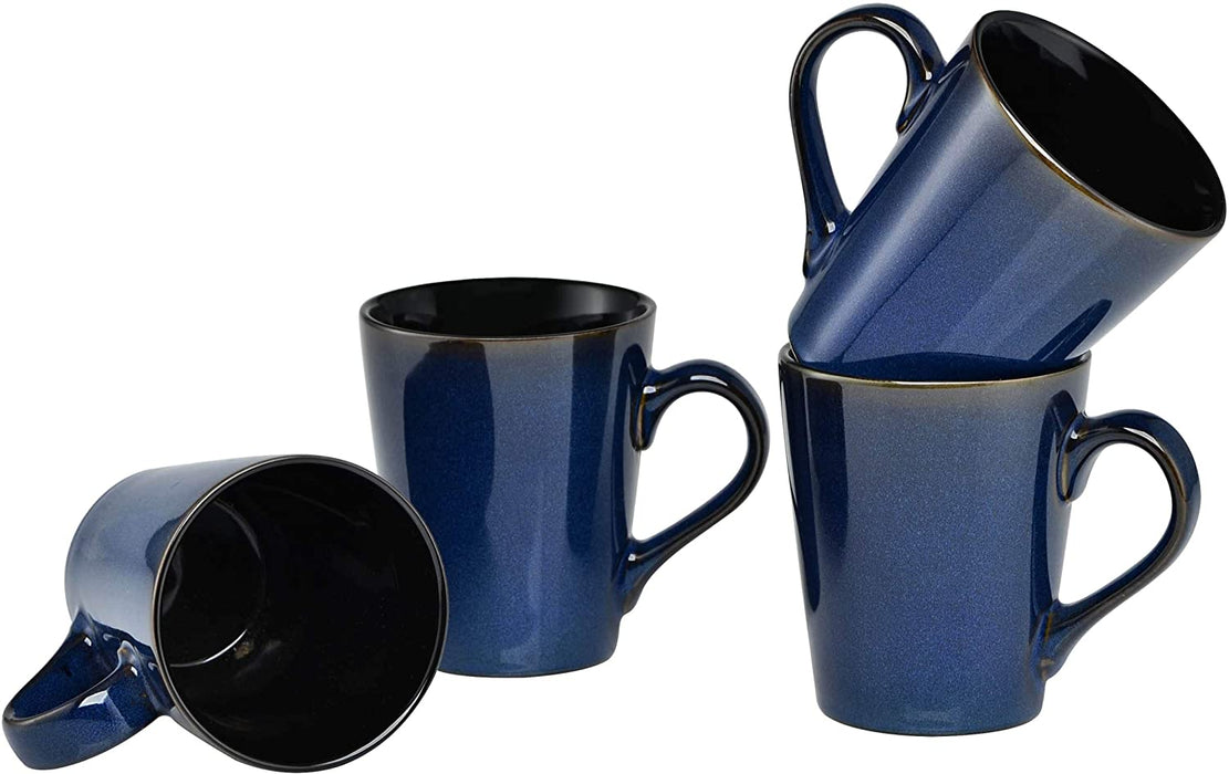 Culver Serenity Cafe Ceramic Mug, 12-Ounce, Blue