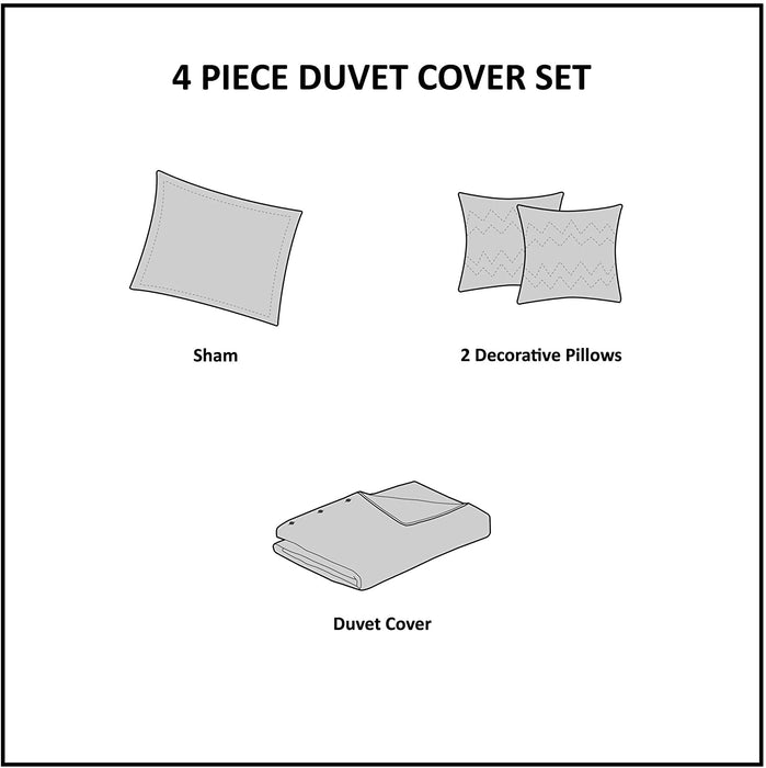 Intelligent Design ID12-418 Senna Duvet Cover Set, Twin/Twin XL