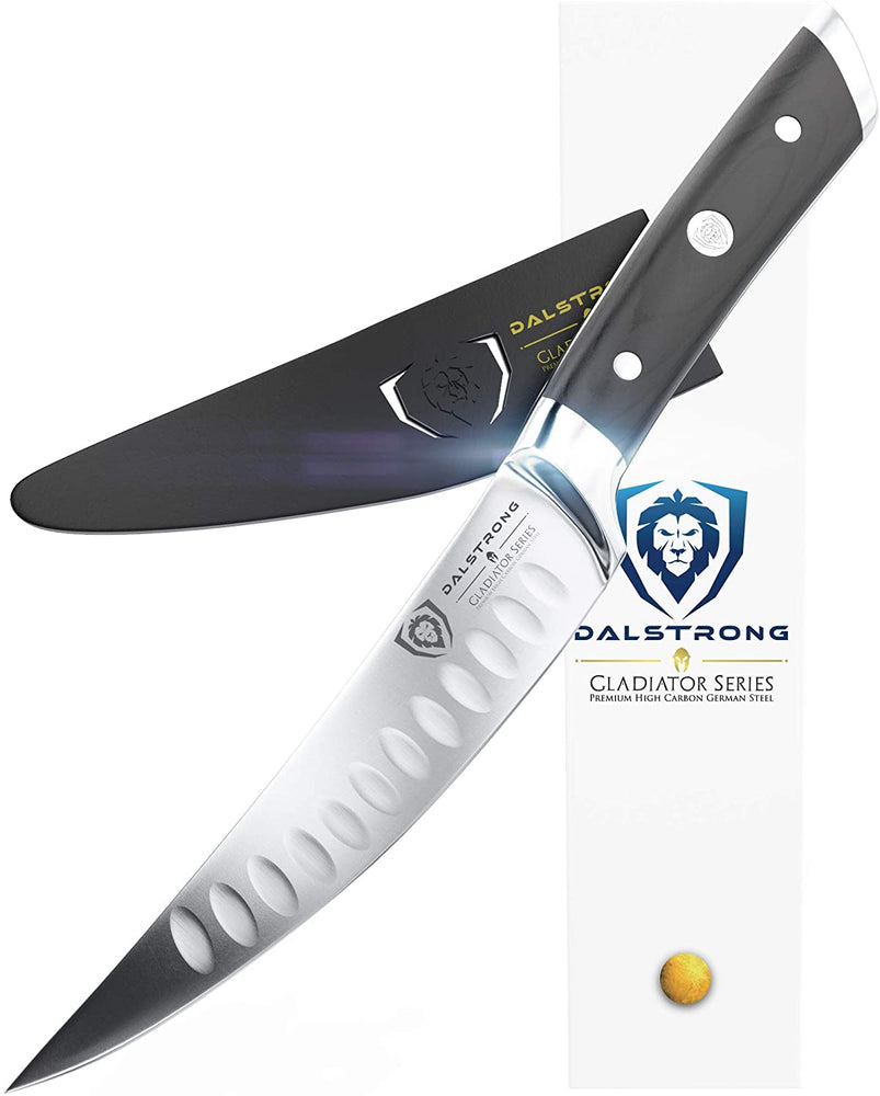 DALSTRONG Gladiator Series Fillet & Boning Knife- 6"- German HC Steel - Curved Blade - With Sheath