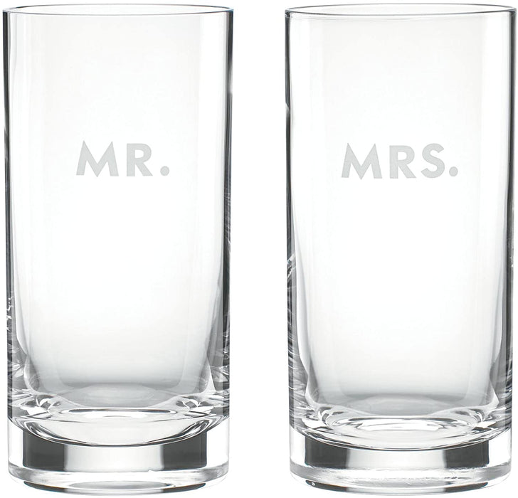 kate spade new york Darling Point Mr. and Mrs. Highball Glasses, Set of 2