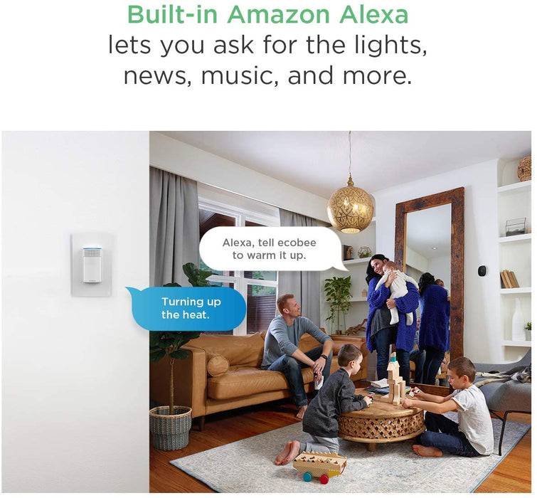 ecobee Switch+ Smart Light Switch, Amazon Alexa Built-in