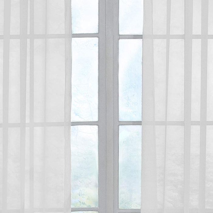 CURTAIN FRESH Arm and Hammer Odor Neutralizing Sheer Voile Window Curtains, Single Panel, 59" x 63"