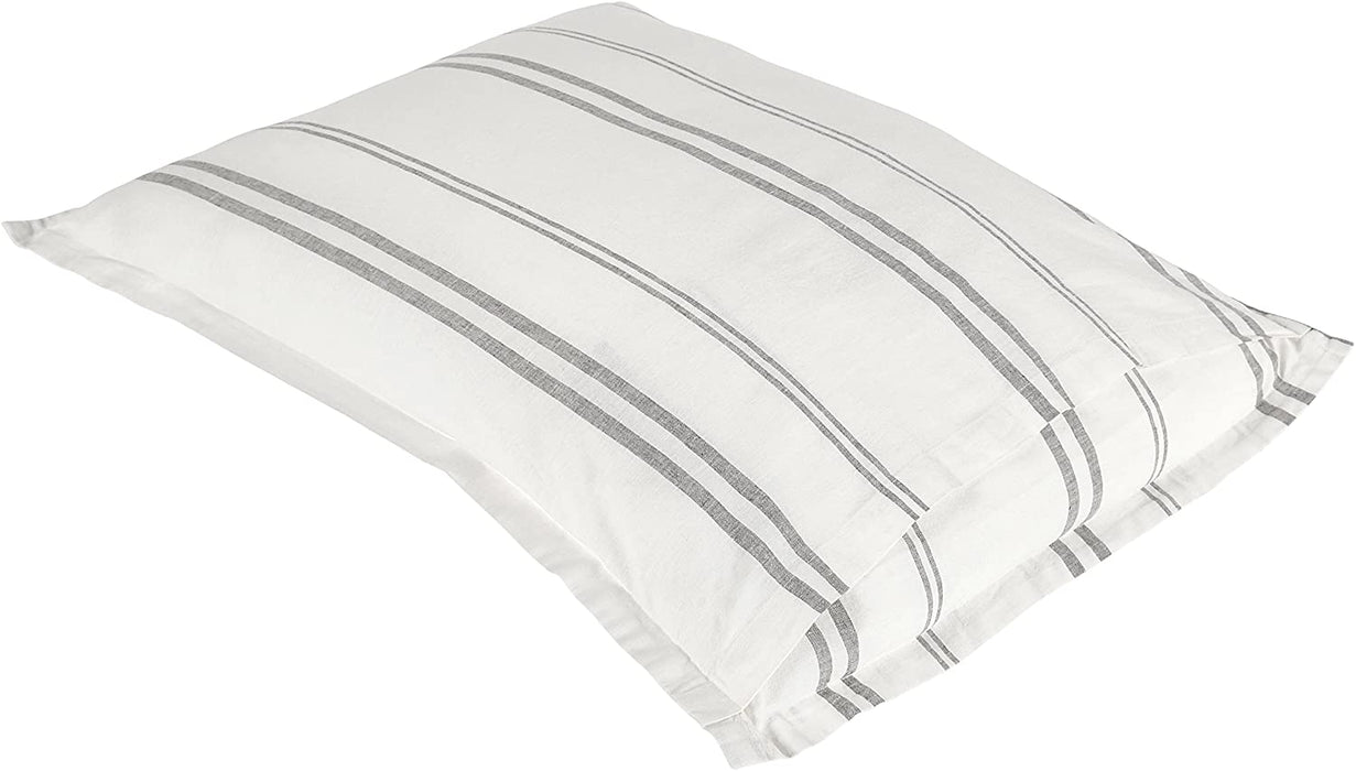 Amazon Brand – Rivet Maxwell Washed Stripe Duvet Cover Set, Full or Queen