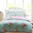 FADFAY Shabby Floral Duvet Cover Set Pink Grid Cotton Farmhouse Bedding with Hidden Zipper Closure 3 Pieces, 1duvet Cover & 2pillowcases
