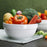 DOWAN 2 Quarts Porcelain Serving Bowls, Large Big Bowls for Soup, Salad, Cereal and Pasta, Set of 2, White, Deep, Stackable