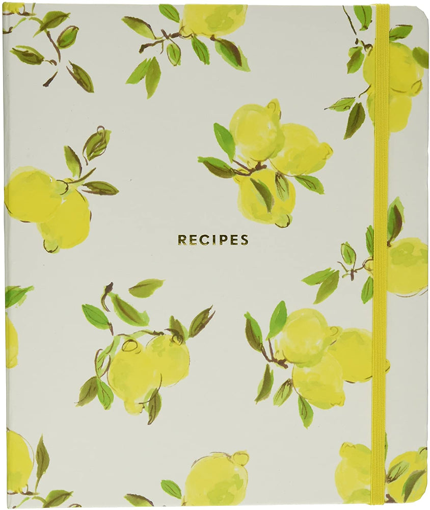 Kate Spade New York 173533 Lemon Recipe Book, Bright Yellow