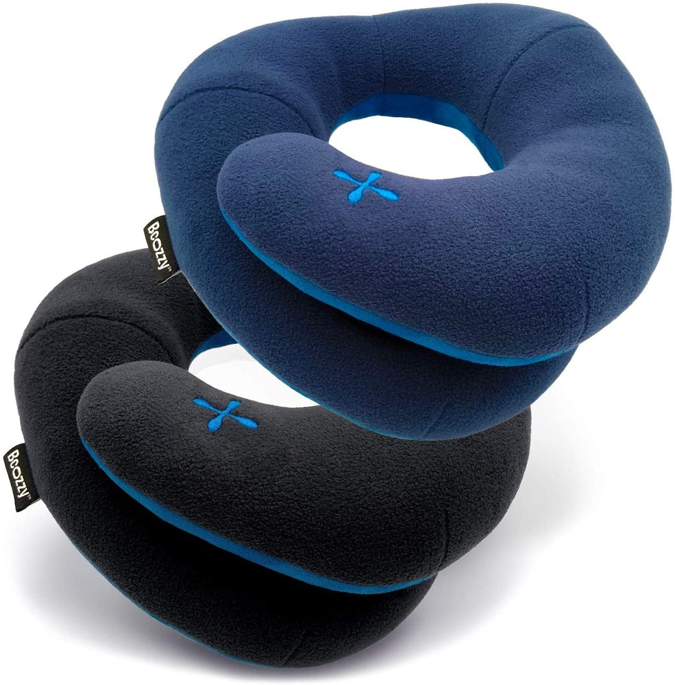 BCOZZY Chin Supporting Travel Pillow- Keeps The Head from Falling Forward- Comfortably Supports The Head, Neck and Chin in Any Sitting Position. Adult Size, Set of 2