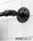 Industrial Pipe Towel Bar Fixture Set by Pipe Decor, Wall Mounted DIY Style, Heavy Duty Rustic Iron, Black Electroplated Rust Free Finish with Mounting Hardware for Kitchen Or Bath Hanging, 24 Inches