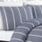 Echelon Home Navy Soho Stripe Yarn Dye King Duvet Cover Set